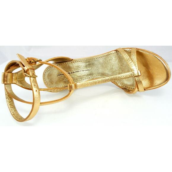 NEW $850 BURBERRY Hans Runway Studs T- Strap Leather Sandals Cone Heels 6.5 36.5 - Picture 13 of 16